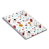 Weltraum- und Astronautenmuster des Kindes Notizblock (Rechte Seite)