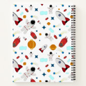 Weltraum- und Astronautenmuster des Kindes Notizblock (Rückseite)