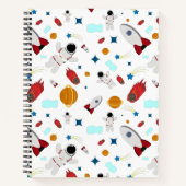 Weltraum- und Astronautenmuster des Kindes Notizblock (Vorderseite)