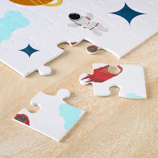 Weltraum- und Astronautenmuster des Kindes Puzzle (Seite)