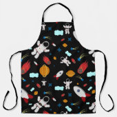 Weltraum- und Astronautenmuster des Kindes Schürze (Vorderseite)