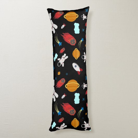 Weltraum- und Astronautenmuster des Kindes Seitenschläferkissen (Rückseite (Vertikal))