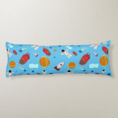 Weltraum- und Astronautenmuster des Kindes Seitenschläferkissen (Rückseite)