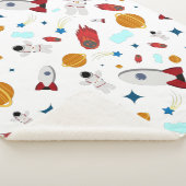 Weltraum- und Astronautenmuster des Kindes Sherpadecke (3/4)