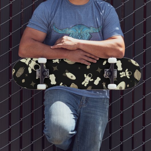 Weltraum- und Astronautenmuster des Kindes Skateboard (Außenbereich 3)