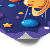 Weltraum- und Planetenthema Poster (Ecke)