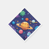 Weltraum- und Planetenthema Serviette (Ecke)
