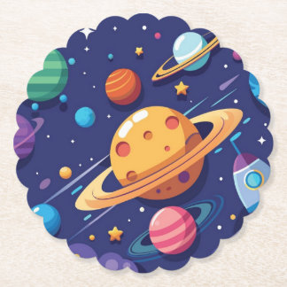 Weltraum- und Planetenthema Untersetzer