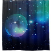 Weltraum und Sterne Duschvorhang (Vorderseite)