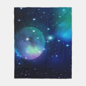 Weltraum und Sterne Fleecedecke (Vorderseite)