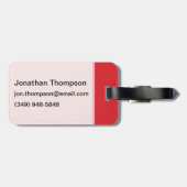 Weltraum und Wissenschaftsherz Gepäckanhänger (Rückseite horizontal)