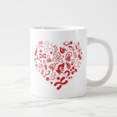 Weltraum und Wissenschaftsherz Jumbo-Tasse (Rechts)
