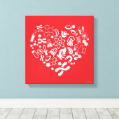 Weltraum und Wissenschaftsherz Leinwanddruck (Insitu (Holzboden))