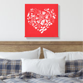 Weltraum und Wissenschaftsherz Leinwanddruck (Insitu (Schlafzimmer))