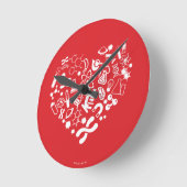 Weltraum und Wissenschaftsherz Runde Wanduhr (Winkel)