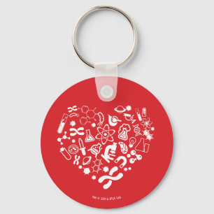 Weltraum und Wissenschaftsherz Schlüsselanhänger