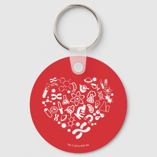 Weltraum und Wissenschaftsherz Schlüsselanhänger (Vorderseite)