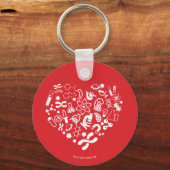 Weltraum und Wissenschaftsherz Schlüsselanhänger (Vorderseite)