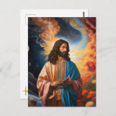 *~* Weltraum Universe Earth Light Heal AP50 Jesus Postkarte (Vorne/Hinten)