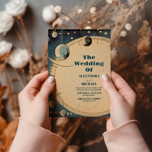 Weltraum Universum Galaxie Hochzeit Einladung