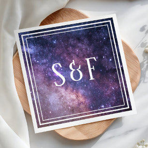 Weltraum Universum Galaxie Hochzeitspapier Serviette