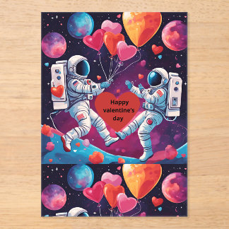 Weltraum - Valentine lädt zur Out-of-the-World-Lie Acryleinladungen