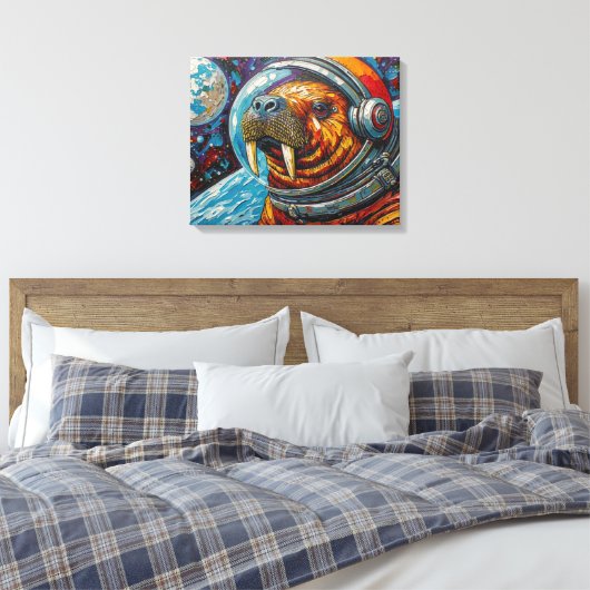 WELTRAUM WALROSS LEINWANDDRUCK (Insitu (Schlafzimmer))