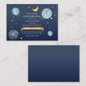 Weltraum Wasserfarbe Kinderdusche Einladung (Vorne/Hinten)