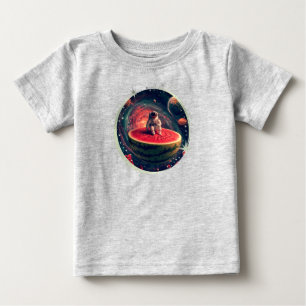 Weltraum Wassermelone Astronaut Baby T-shirt