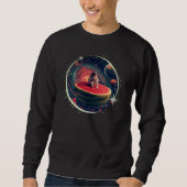 Weltraum Wassermelone Astronaut Sweatshirt (Vorderseite)