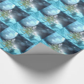 Weltraum-Weihnachten Geschenkpapier (Ecke)