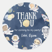 Weltraum Wild One Safari Junge Geburtstag Runder Aufkleber (Vorderseite)