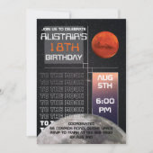 Weltraum zum Geburtstag Einladung (Vorderseite)