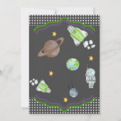 Weltraum zum Geburtstag Einladung (Rückseite)