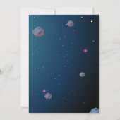 Weltraum zum Geburtstag Einladung (Rückseite)