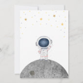 Weltraum zum Geburtstag Einladung Astronaut einlad (Rückseite)