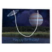 Weltraum zum Geburtstag Große Geschenktüte (Rückseite)