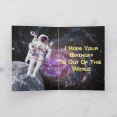 Weltraum zum Geburtstag Karte (Innenseite)