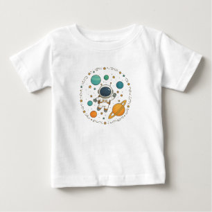 Weltraumabenteuer 1. Geburtstag Outer Space Baby T-shirt
