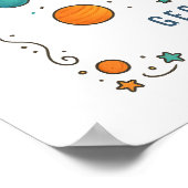 Weltraumabenteuer 1. Geburtstag | Outer Space Poster (Ecke)