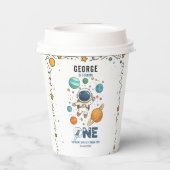 Weltraumabenteuer 1. Geburtstag | Weltraum-Party Pappbecher (Rückseite)