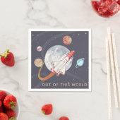 Weltraumabenteuer Astronaut aus dieser Welt Serviette (Beispiel)