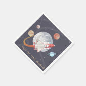 Weltraumabenteuer Astronaut aus dieser Welt Serviette (Ecke)