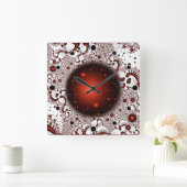 Weltraumabenteuer Fantasy Fraktal Art Quadratische Wanduhr (Zuhause)