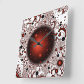 Weltraumabenteuer Fantasy Fraktal Art Quadratische Wanduhr (Winkel)