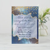 Weltraumabenteuer Galaxy Kind 2. Geburtstag Einladung (Stehend Vorderseite)