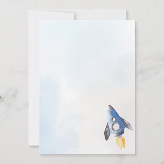 Weltraumabenteuer Geburtstag Einladung (Rückseite)