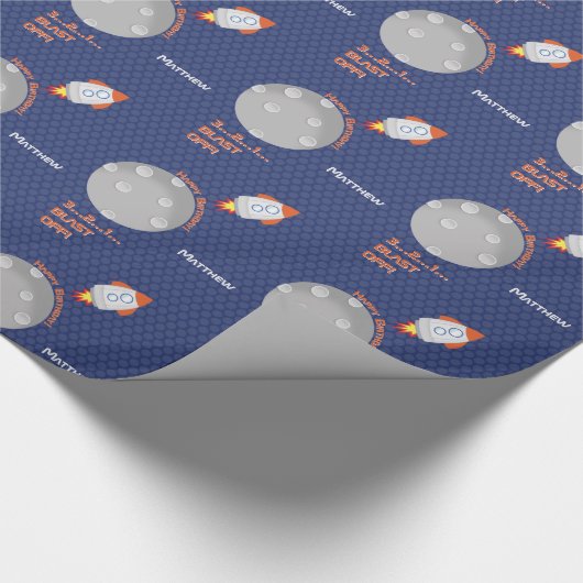 Weltraumabenteuer Geschenkpapier (Ecke)