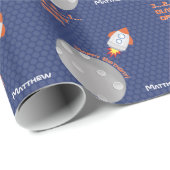 Weltraumabenteuer Geschenkpapier (Rolleneckpunkt)
