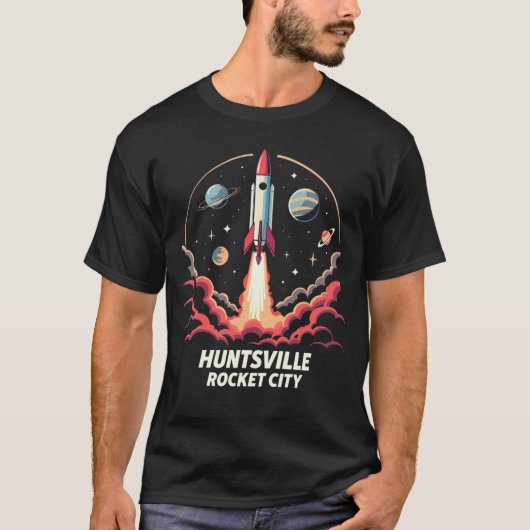 Weltraumabenteuer in Huntsville T-Shirt (Vorderseite)
